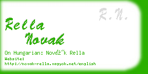 rella novak business card